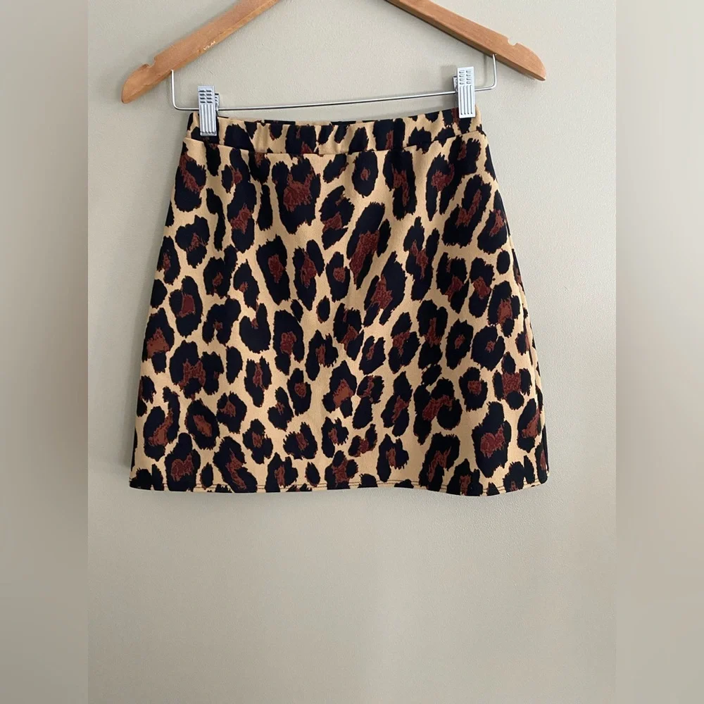 Olivia Rae: Leopard Print Mini Skirt